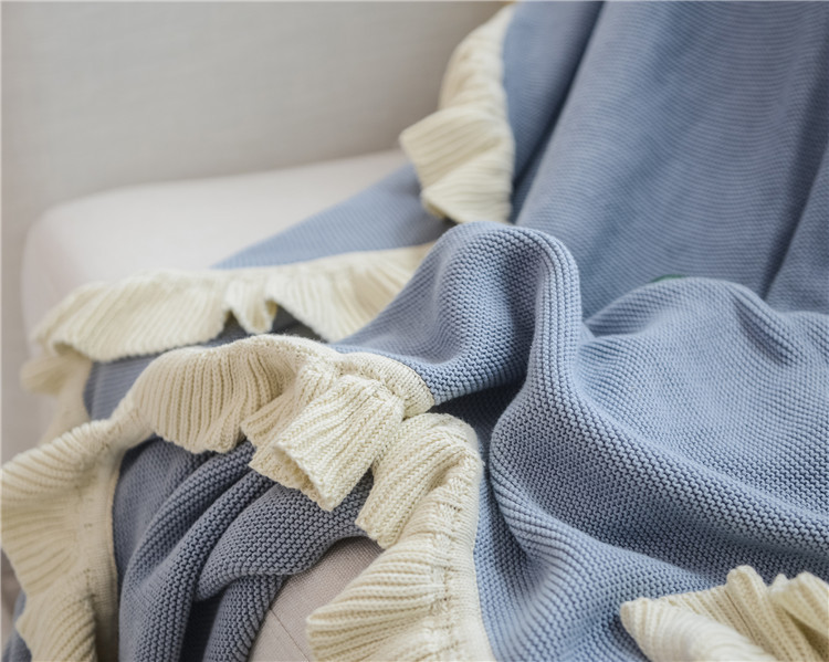 Lehká luxusní severská jednoduchá celobavlněná černá keprová deka do hotelové ložnice, vlněná deka, povlečení_voghion.com