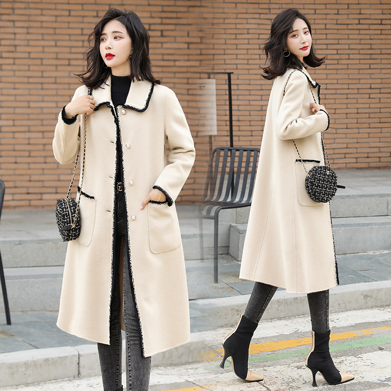 羊绒大衣中长款外套修身时尚潮流舒适长袖2019年秋季单排扣潮