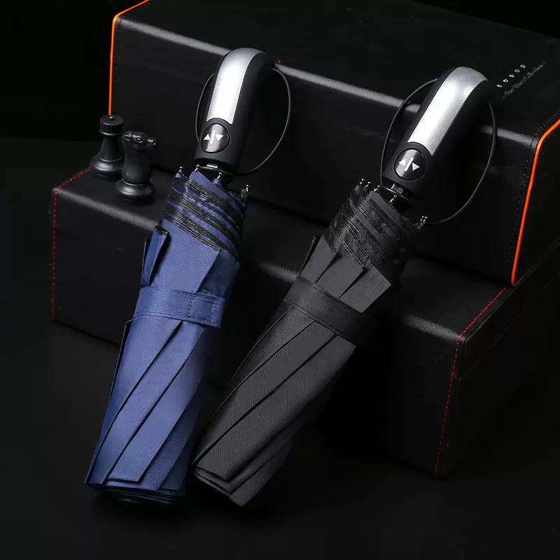 全自动三折十骨黑胶防晒折叠伞防紫外遮阳伞创意广告太阳伞定制