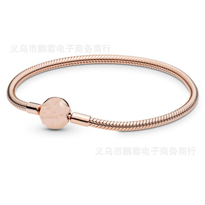 镀金玫瑰金保色手链 圆头基础链 diy手链配件 饰品首饰批发