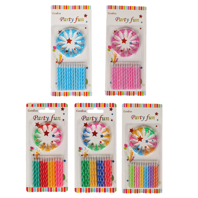 Fábrica al por mayor vela de cumpleaños impresión chapado en oro lápiz sin humo pastel fiesta vela Venta caliente