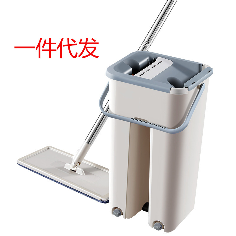 A generation of flat mop household hand-free washing lazy mop dry and wet dual-use Mop Mop Mop floor