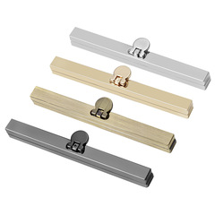 11.4/19cm edge strip gold clip edge screw edge strip buckle bag clip Mickey head straight edge luggage clip