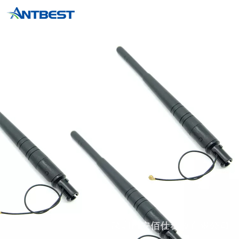2.4G5.8G双频胶棒天线 无线WIFI模块外置天线配IPEX