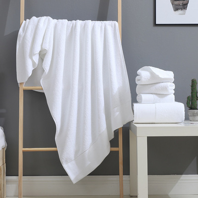 厂家五星酒店宾馆纯棉白毛巾浴巾方巾加厚三件套支持定制logo