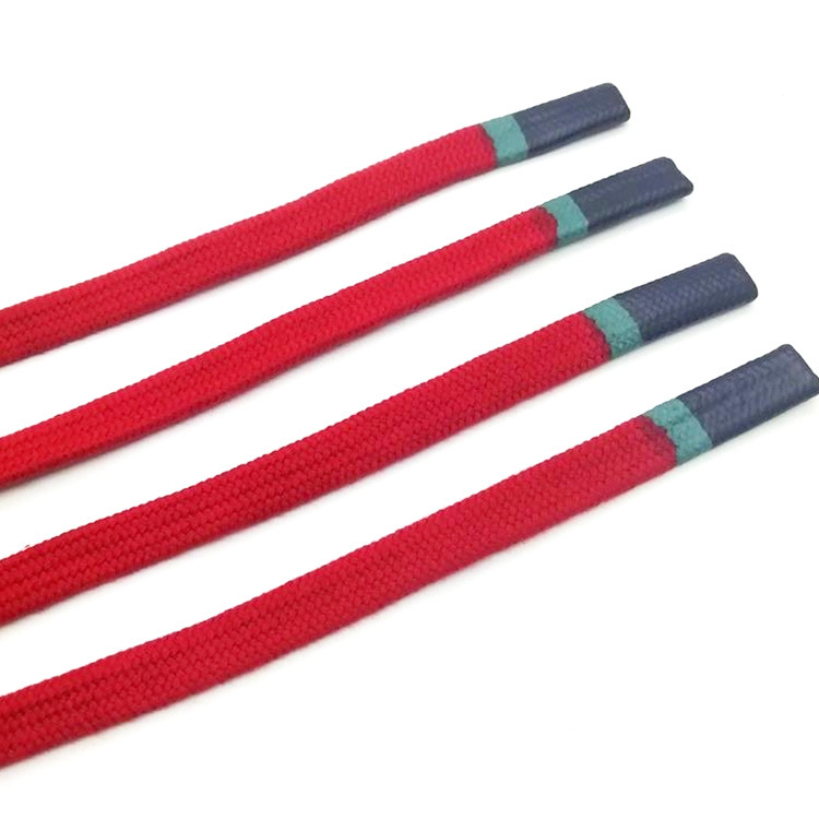 厂家热销1CM双层空心扁棉绳 卫衣绳裤腰绳抽绳 硅胶头绳带