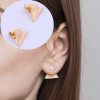 Triangle, brand small earrings, simple and elegant design