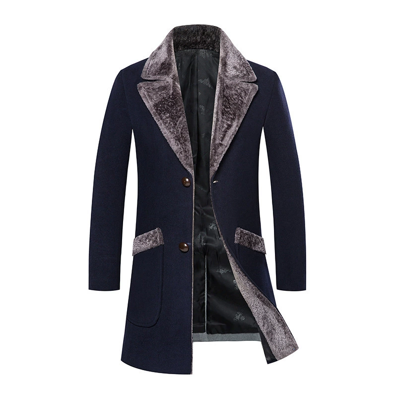 Зимнее пальто-тренч, шерстяное пальто, 2019, slim fit