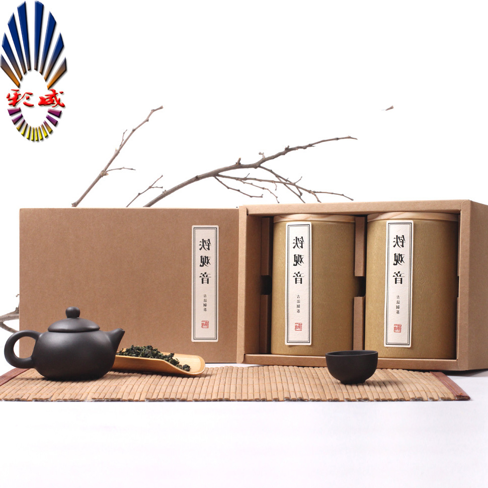 简易牛皮纸茶叶礼盒 包装纸盒子 花草蜂蜜茶叶抽屉包装盒定制批发