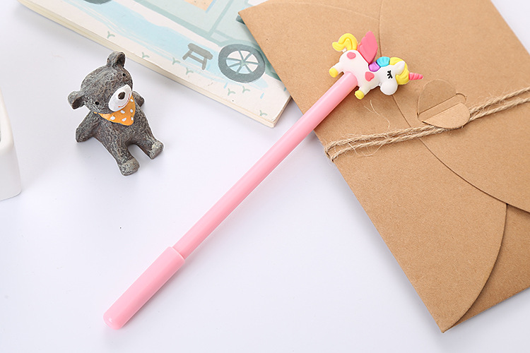 1 Piece Unicorn Class Learning Plastic Silica Gel Cute Ballpoint Pen display picture 1