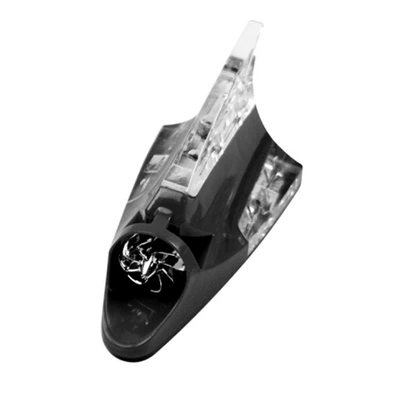 Cross-border car wind light shark fin burst light decorative light solar anti-collision antenna light wind energy decoration (vehicle antenna) - black