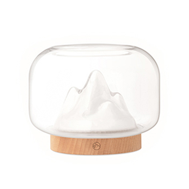 Warm Mountain Lamp Simple Night Light Small Warm Lamp Creative Glass Warm Mountain Lamp Literary Fish Tank Design Lamp Gift Table Lamp