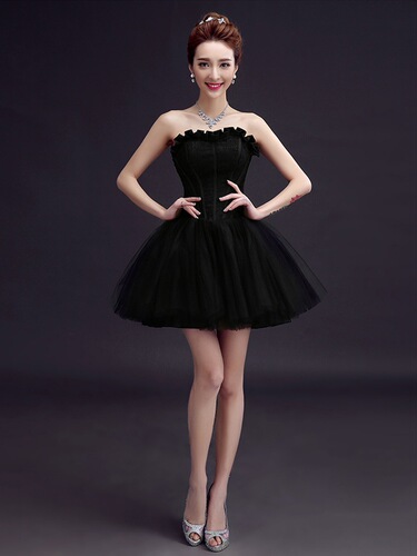 blue dress for baby girl Never Settle Mini Black Strapless Dress