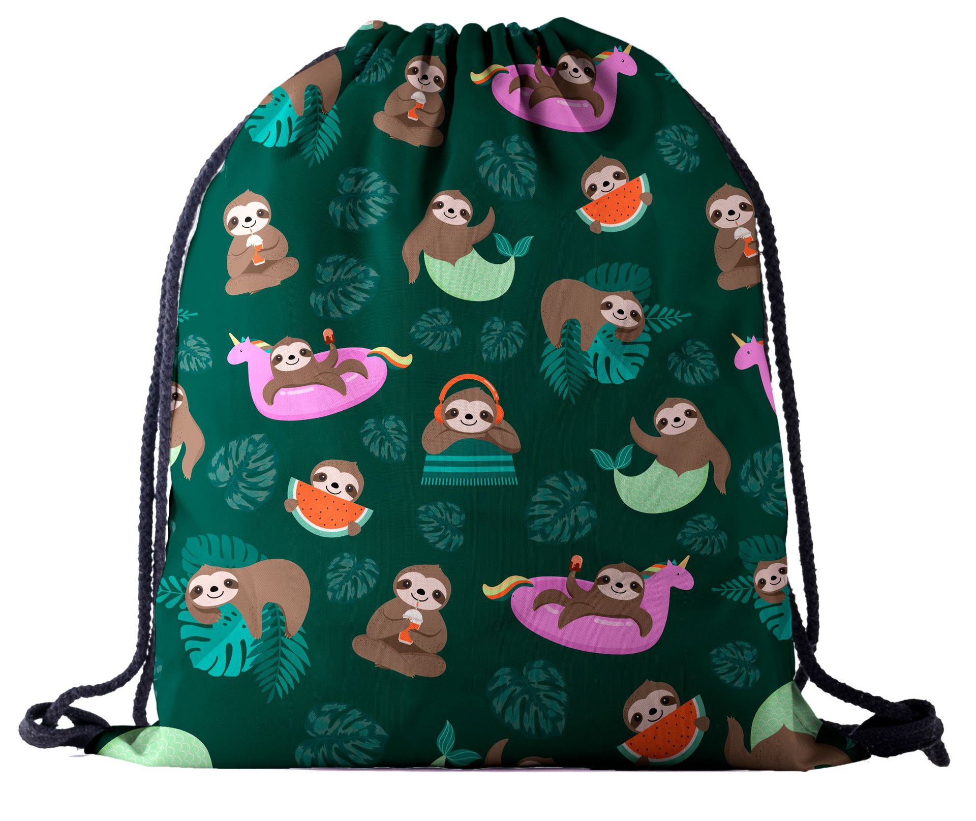 Waterproof Animal Flower Travel Street Drawstring Backpack display picture 39