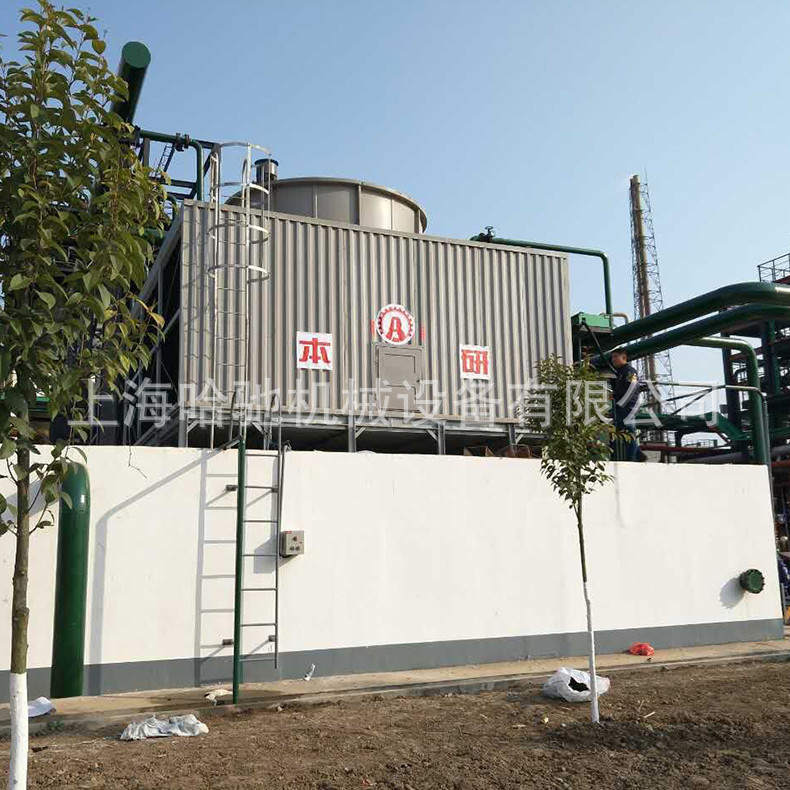 泰州厂家直供横流冷却水塔圆形玻璃钢凉水塔闭式不锈钢板塔封闭式