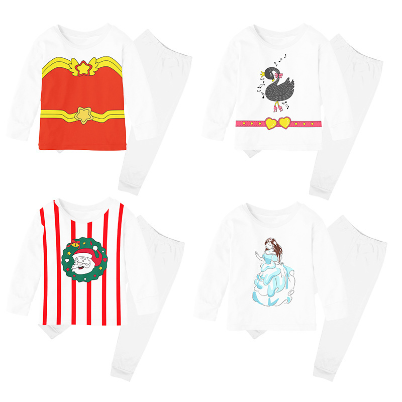 Spring Baby Home Suit Korean Children's Autumn Clothes and Long Pants Children's Pajamas Pajamas Factory Daifa 1706b