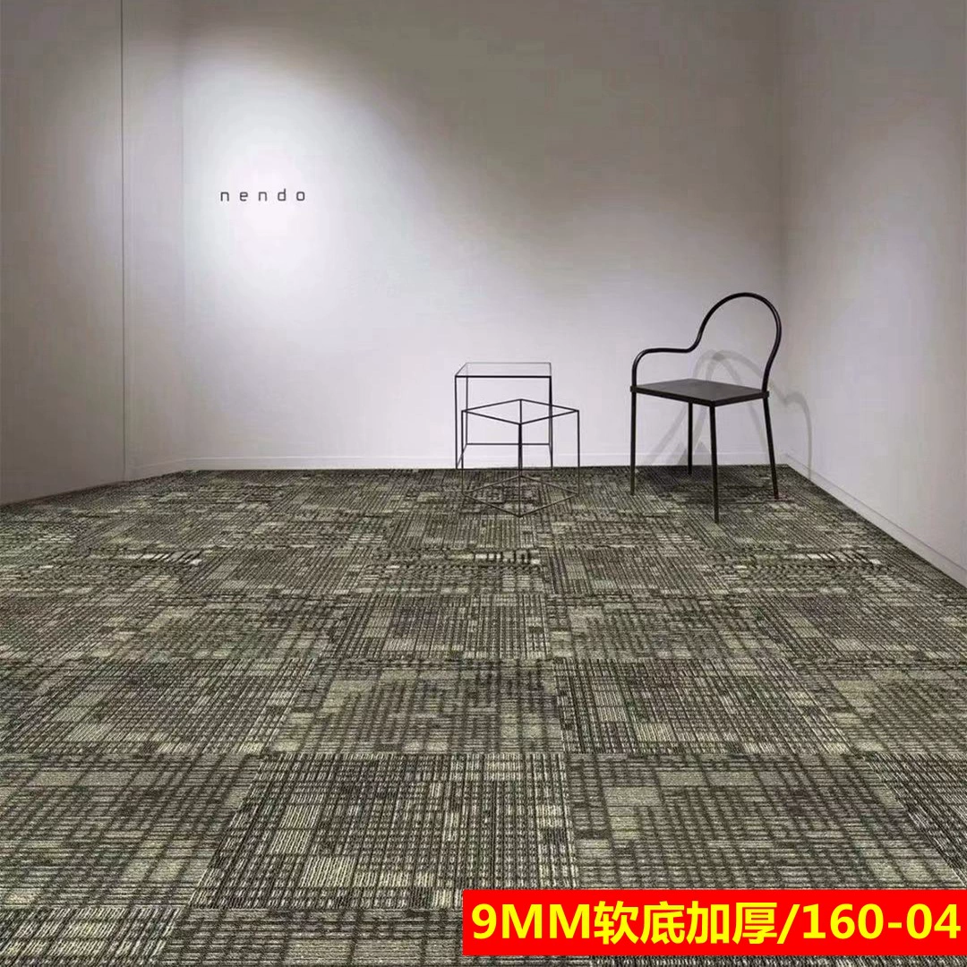 Модульное полосатое покрытие, для офисных помещений, плитка 50×50 см, толщина 10 мм, цвет асфальт с полосами