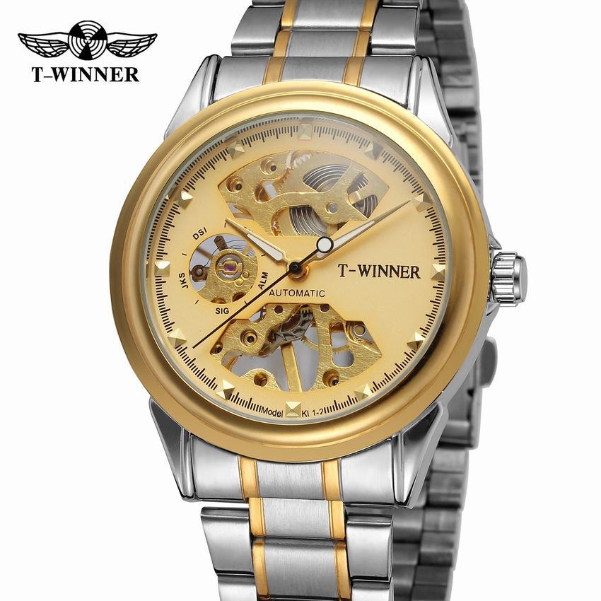 T-WINNER Watch Men's Business Hollow Tra...