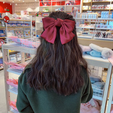 Lolita紅色大蝴蝶結發夾發繩網紅彈簧夾發卡夾子發飾少女頭飾日系