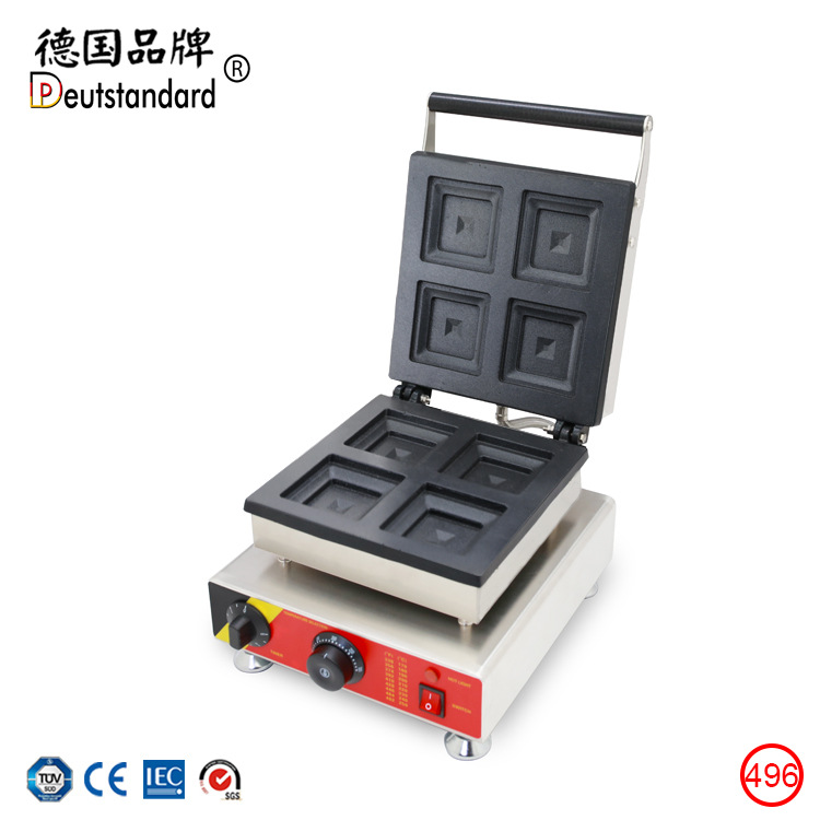 商用四片三文治机 方形华夫饼 电热烘烤小吃设备