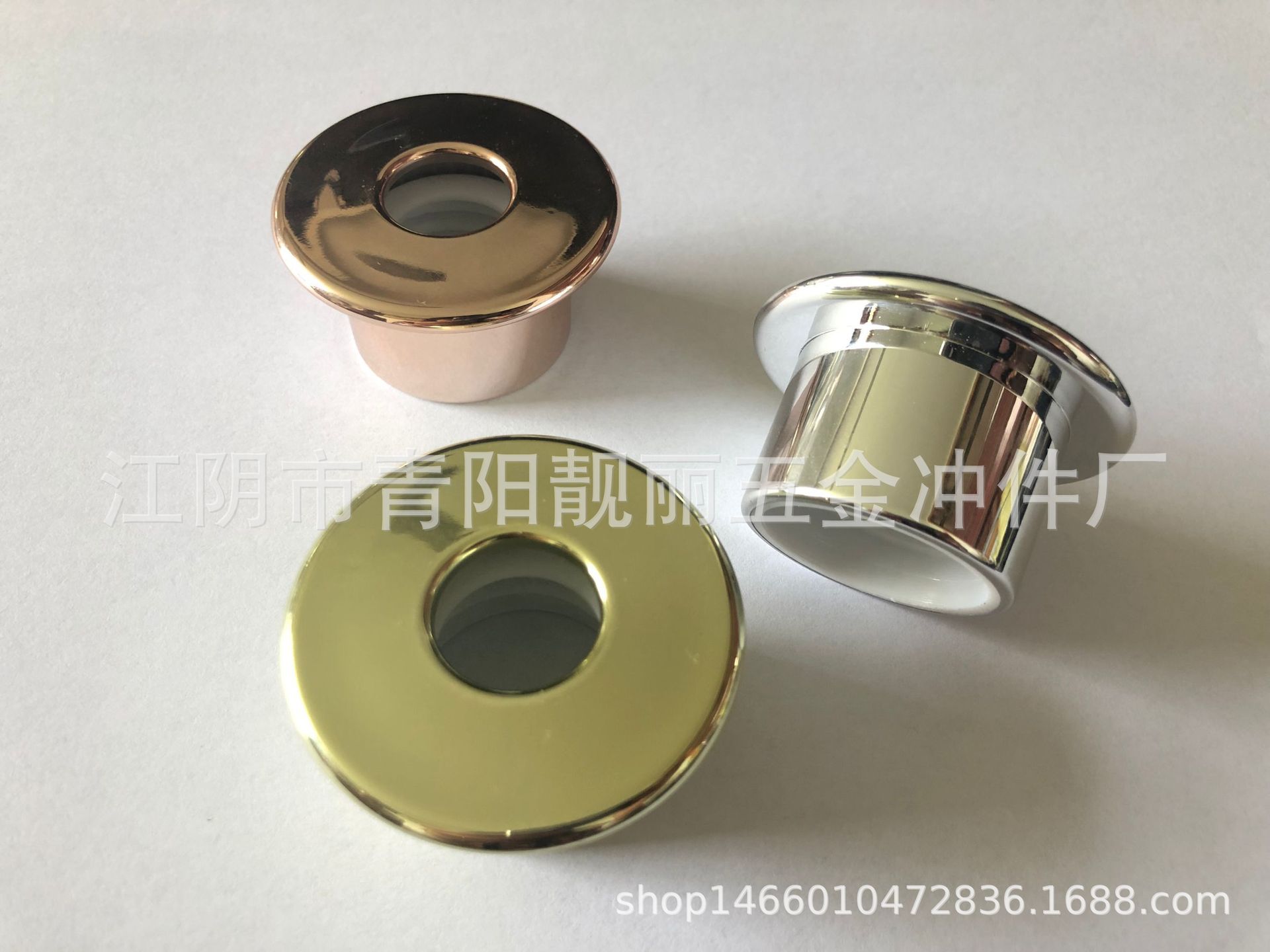 28牙香薰蘑菇盖 大头塑料电镀冲孔盖 烫金烫银玫瑰金