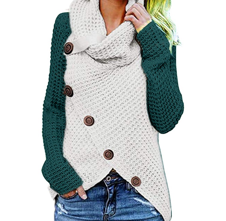 2023 Otoño e Invierno de las mujeres de manga larga irregular prendas de punto suéter deseo Amazon popular europeo y americano Venta caliente image 36
