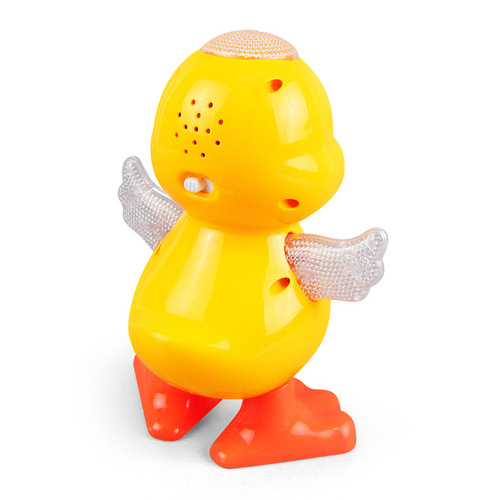 The same style singing, dancing and swinging cartoon duck with electric light and music street stall hot selling wholesale toys