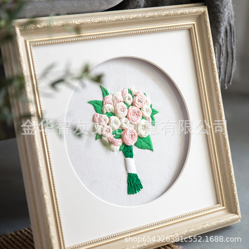 Primaria bordado hecho a mano DIY paquete de material de punto de cruz Suzhou bordado cinta bordado europeo principiante producción Auto-bordado
