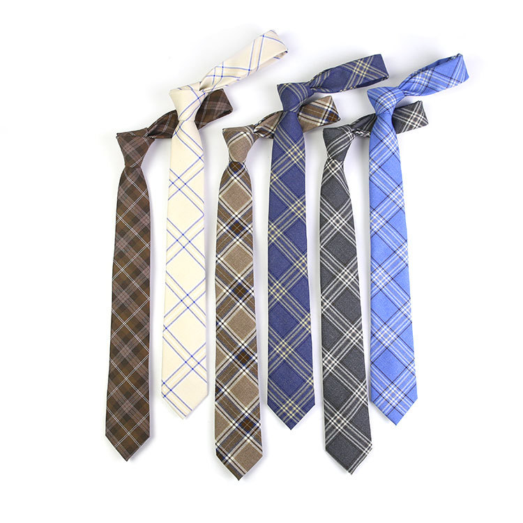 Korean students tb necktie solar system College wind lattice JKins student shirt Retro necktie Occupation