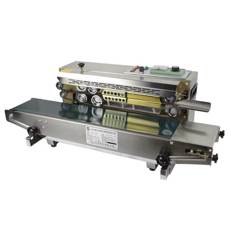 不锈钢永春牌自动连续封口机带打日期塑料袋薄膜全自动封口机商用