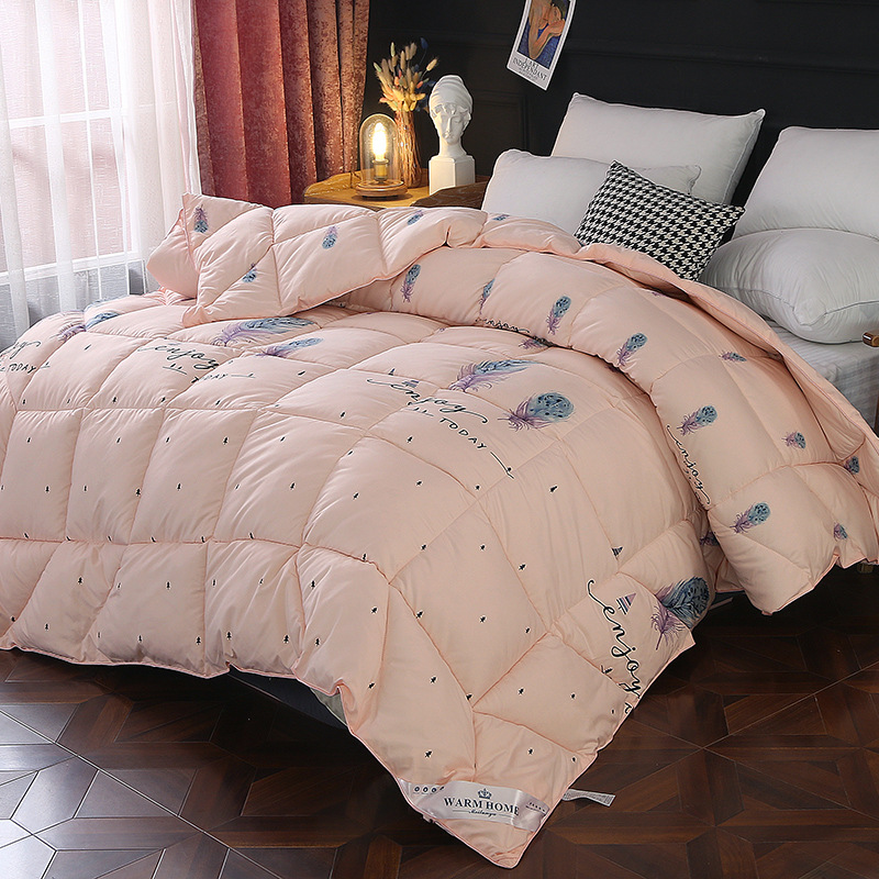 新款冬季全棉布羽绒被加厚保暖被芯白鹅绒被子礼品双人羽绒被|ms