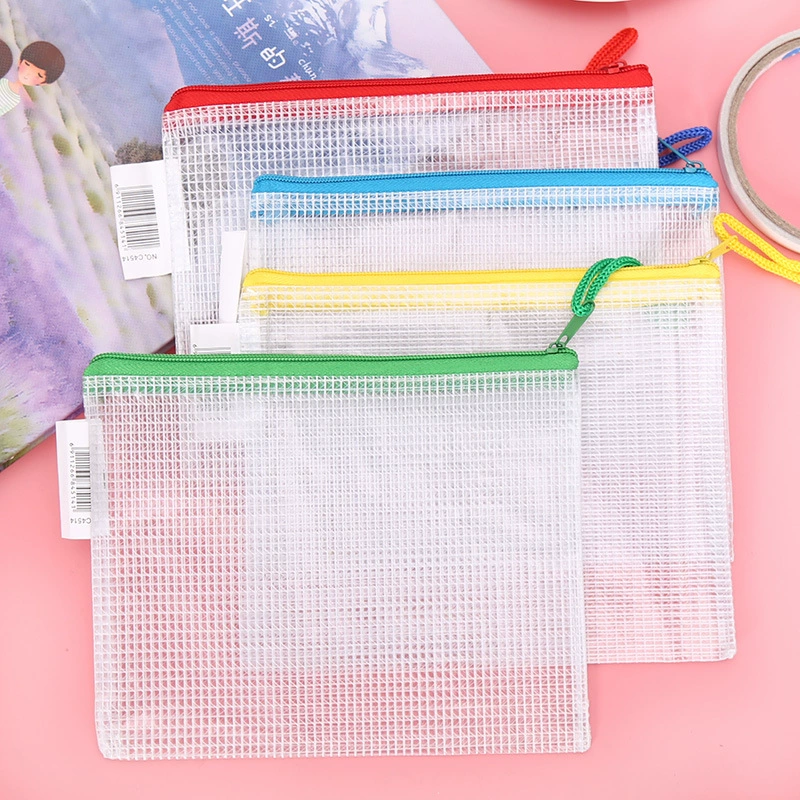 Небольшой размер прозрачная сумка для файлов B7 сумка на молнии ученик начальной школы пенал Южная Корея творческая культура офисные принадлежности сетка