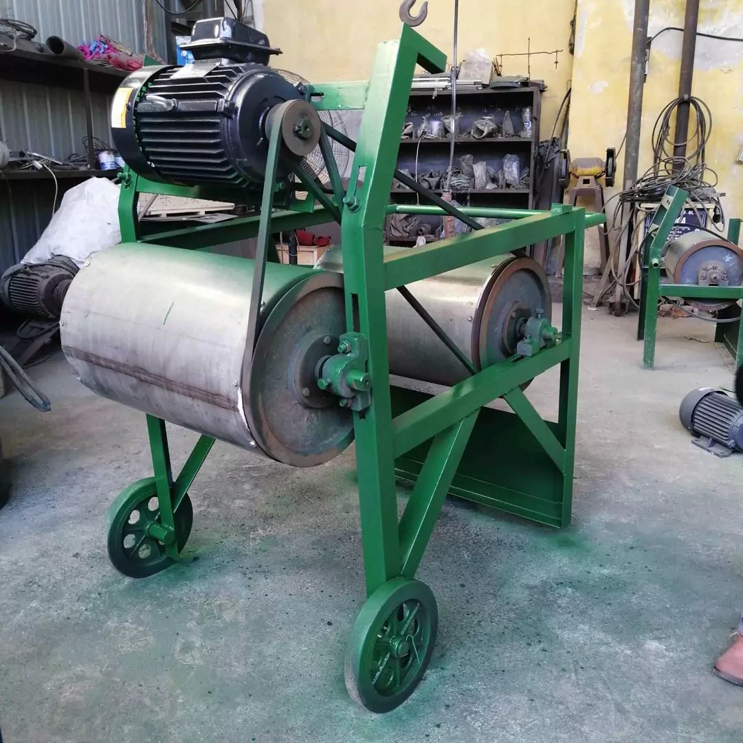 小型干式磁选机输送式穆东卧式单双辊选铁销磁选机强磁磁选机