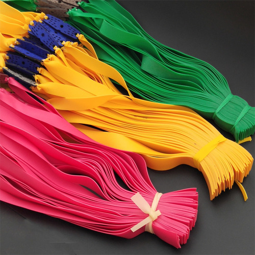 Wholesale slingshot flat rubber band slingshot leather 1.0 two-color wide flat rubber band slingshot leather 1.2 flat rubber band set