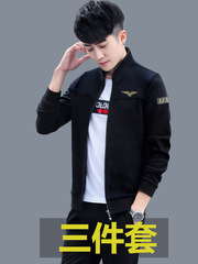 Lifestyle sportswear set for men, spring and autumn edition, large size, new fashion clothing, men's autumn sportswear three-piece set