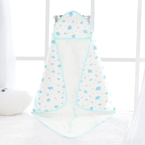 Blue quilted duvet