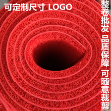 塑料3A丝圈地垫加厚PVC脚垫防滑门垫酒店门口迎宾红地毯LOGO