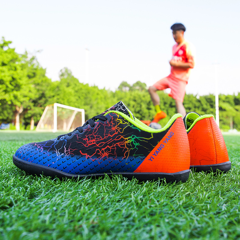 兒童青少年足球鞋男童HG碎釘短釘球鞋女童學生比賽訓練鞋男孩童鞋