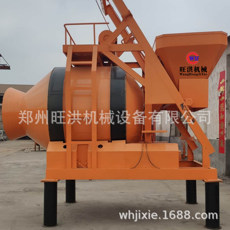 水泥砂浆滚筒搅拌机翻斗加厚型JZM750混凝土搅拌机食品滚筒混合机