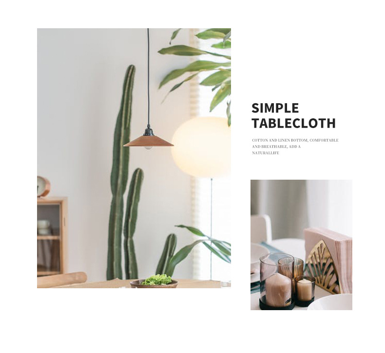 Runner moderno in cotone e lino impermeabile con motivo a onde, tovaglia geometrica ricamata, tovaglia rettangolare per tavolino da caffè, sala da pranzo_voghion.com