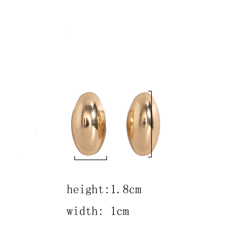 Korea Simple Texture Curved Water Drop Metal Wild Short Earrings For Women display picture 1