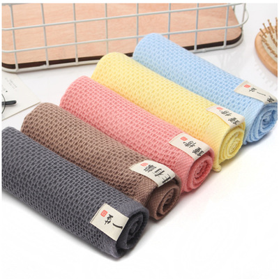 热款蜂窝毛巾 洗脸巾除油洁净毛巾洗脸面巾木纤维洗脸巾微商热款