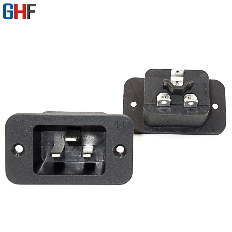 三脚全铜AC电源插座 品字大电流插座 C20 品字公座 16A/250V 125V