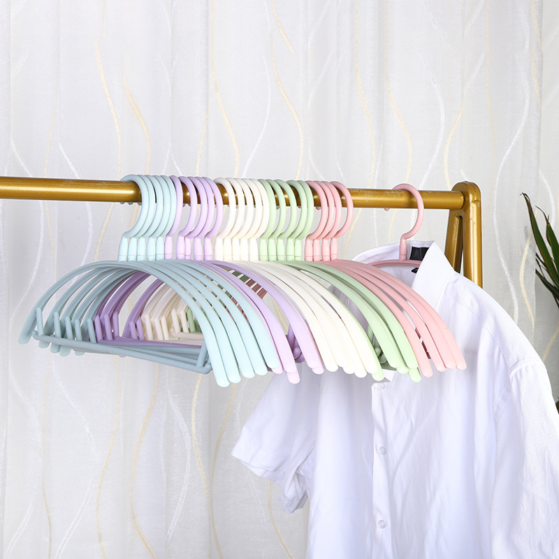 半圆塑料衣架干湿两用晾衣架加粗无痕挂衣架成人家用衣服撑子