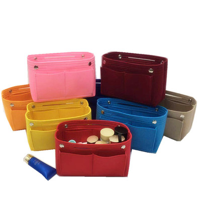 毛氈化妝包包中包化妝內膽包創意旅行手提收納袋定制logo