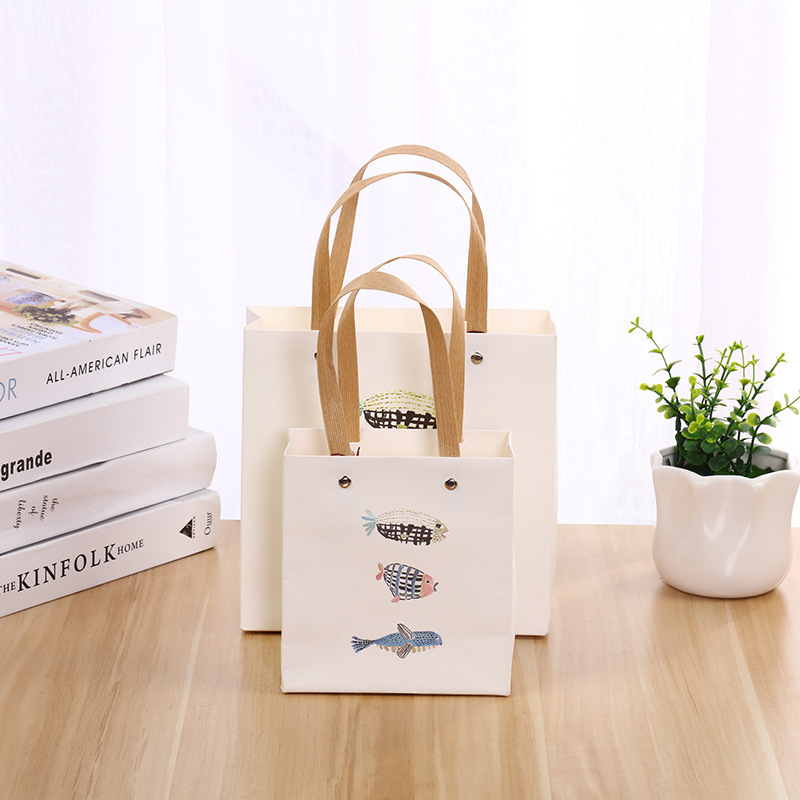 New Product Cartoon Fresh Animal Fish Paper Handheld Bag Gift Bag Birthday Gift Bag Paper Bag
