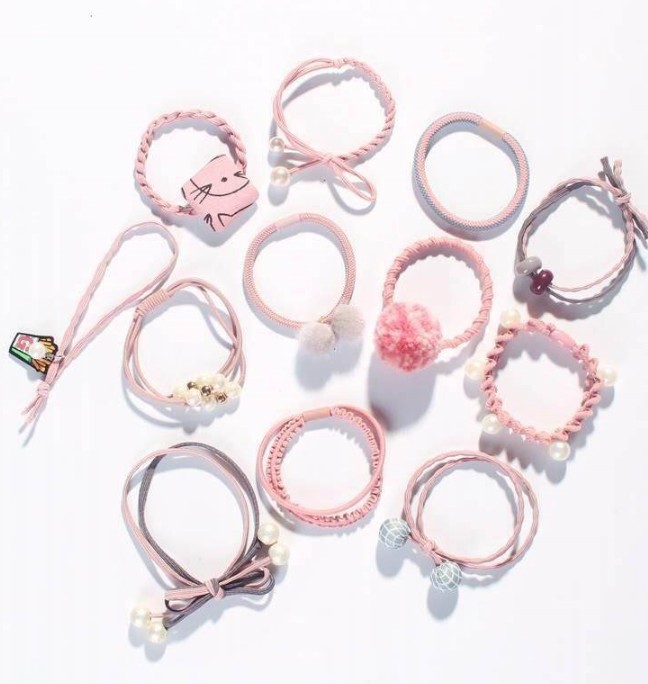 2018 new pattern Hair rope Elastic Hairpin suit Leather sheath Tousheng the republic of korea Like a breath of fresh air Simplicity personality lovely Mori girl