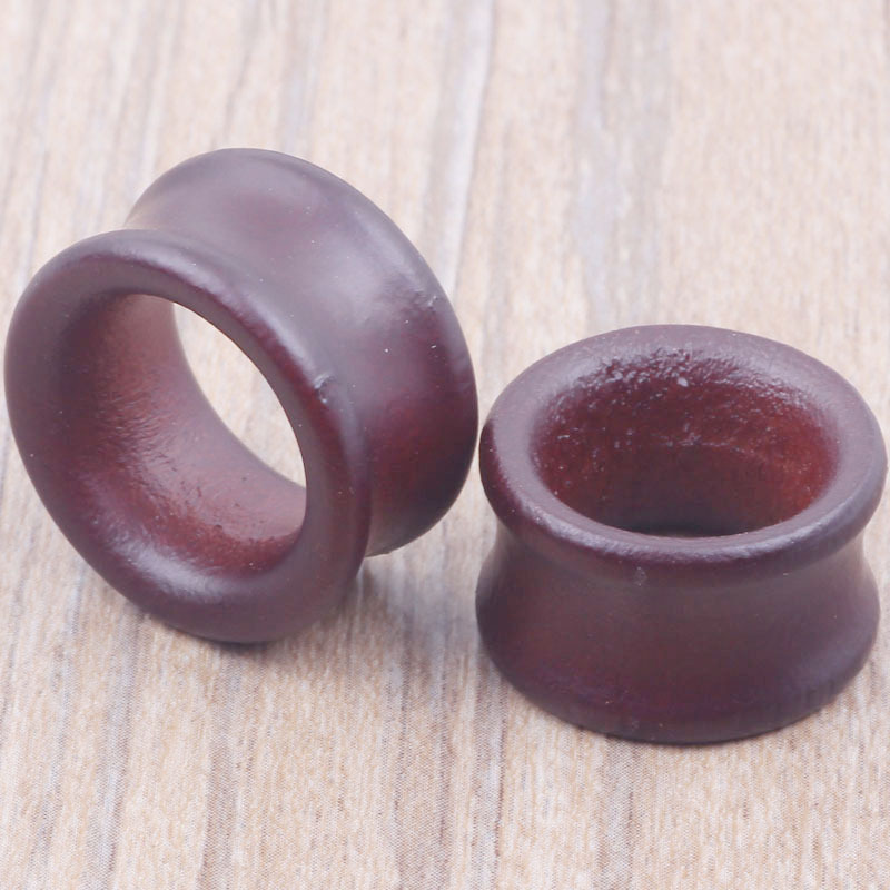 Brown Hollow Wood Ear Stretcher Taper Plug Tunnel 8-20mm Ear Gauges Jewelry detail image 7