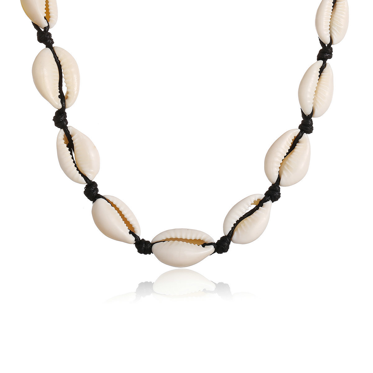  shell necklace creative retro simple shell pearl neck chain_voghion.com