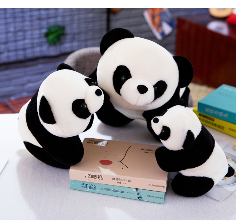 可爱趴款熊猫公仔国宝动物园毛绒玩具玩偶摆地摊仿真毛绒玩具LOGO详情12